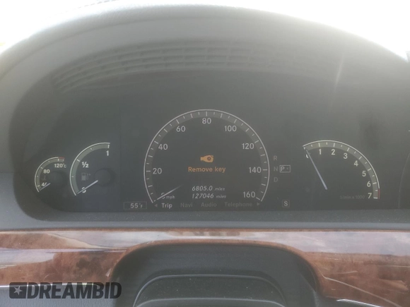 2009 Mercedes-Benz S 550 with VIN WDDNG86X49A273010, listed as a Copart auction lot 55016455 with 127,046 mi miles and Clean Title. Bid and sale history available at DreamBid. Image 9.