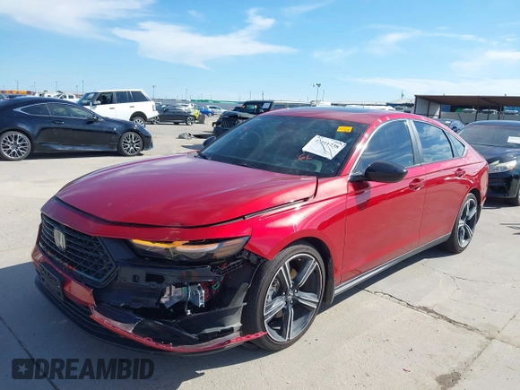 2024 Honda Accord Sport with VIN 1HGCY2F54RA091707, listed as a IAAI auction lot 42311738 with 11,996 mi miles and . Bid and sale history available at DreamBid. Image 2.