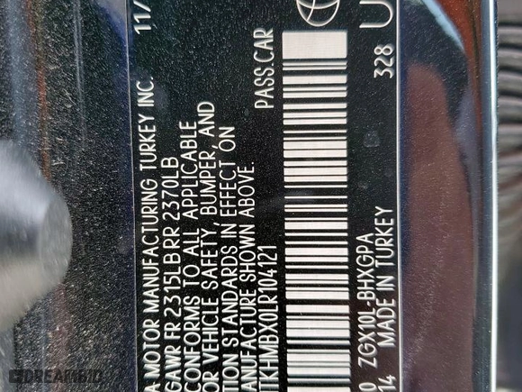 2020 Toyota C-HR LE with VIN NMTKHMBX0LR104121, listed as a Copart auction lot 50698805 with 70,999 mi miles and Salvage Title. Bid and sale history available at carsss.com. Image 15.