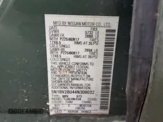 2004 Nissan Quest SE with VIN 5N1BV28U44N308032, listed as a Copart auction lot 73157214 with 0 mi miles and Clean Title. Bid and sale history available at carsss.com. Image 13.