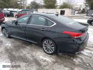 2015 Hyundai Genesis 3.8L with VIN KMHGN4JE9FU099240, listed as a IAAI auction lot 41560635 with 128,345 mi miles. Bid and sale history available at carsss.com. Image 3.