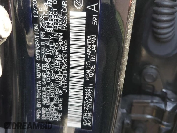 2021 Lexus UX 250h F Sport z VIN JTHR9JBH7M2041966, wystawiony jako Copart lot #49677335 z przebiegiem 27 880 mil mil oraz Szkoda całkowita • Salvage title. Historia ofert i sprzedaży dostępna na DreamBid. Obrazek 14.