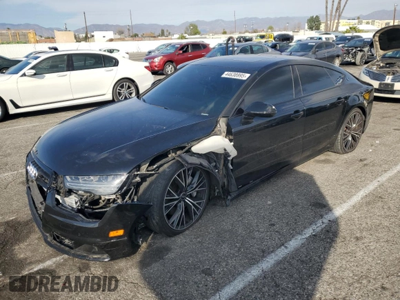 2017 Audi A7 Premium Plus with VIN WAUW2AFCXHN014320, listed as a Copart auction lot 44638995 with 71,589 mi miles and Salvage title. Bid and sale history available at DreamBid. Image 1.