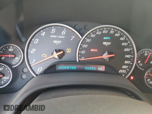 2013 Chevrolet Corvette Grand Sport 3LT with VIN 1G1YS2DWXD5101684, listed as a Copart auction lot 72972804 with 52,833 mi miles and Salvage title. Bid and sale history available at DreamBid. Image 9.