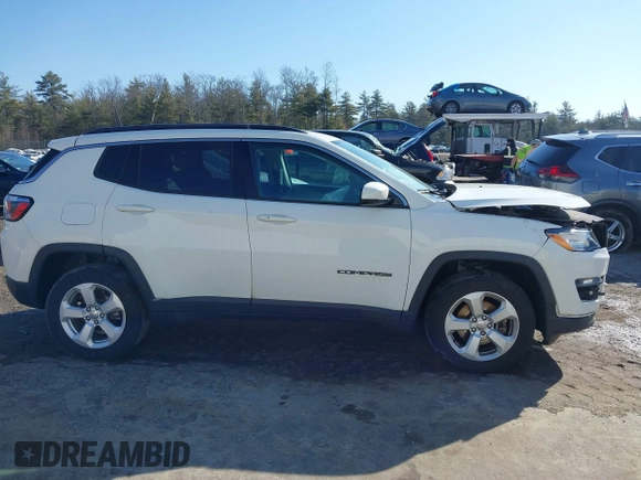 2020 Jeep Compass Latitude with VIN 3C4NJDBB0LT145359, listed as a IAAI auction lot 41747803 with 53,643 mi miles. Bid and sale history available at carsss.com. Image 13.