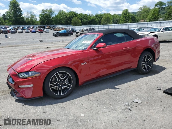 2022 Ford Mustang GT Premium with VIN 1FATP8FF1N5131263, listed as a Copart auction lot 59709614 with 3,692 mi miles and Salvage title. Bid and sale history available at DreamBid. Image 1.