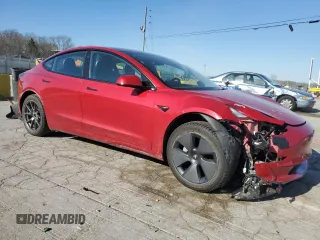 2022 Tesla Model 3 Long Range with VIN 5YJ3E1EB9NF104963, listed as a Copart auction lot 48544255 with 56,451 mi miles and Salvage Title. Bid and sale history available at DreamBid. Image 4.