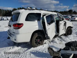 2021 Toyota Sequoia TRD Pro with VIN 5TDEY5B16MS183683, listed as a Copart auction lot 41399935 with 0 mi miles and Salvage Title. Bid and sale history available at carsss.com. Image 3.