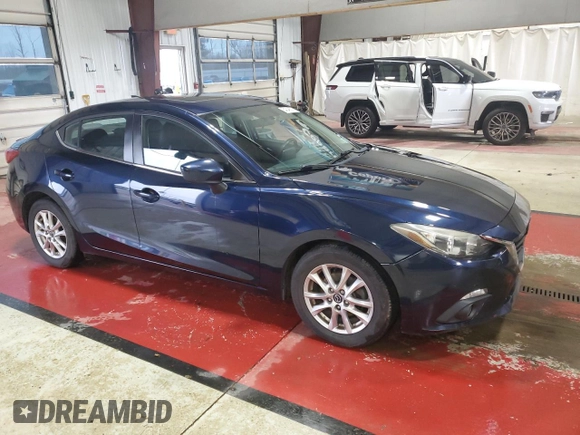 2015 Mazda 3 i Grand Touring with VIN JM1BM1W79F1263677, listed as a Copart auction lot 54048675 with 91,342 mi miles and Salvage Title. Bid and sale history available at DreamBid. Image 4.