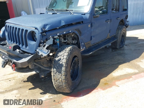 2022 Jeep Wrangler Unlimited Sahara with VIN 1C4HJXEN1NW262546, listed as a IAAI auction lot 41975925 with 17,994 mi miles and . Bid and sale history available at DreamBid. Image 6.