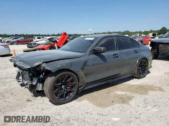 2024 BMW M3 Competition xDrive с VIN WBS43AY02RFS26756, выставлен на аукционе Copart как лот 52377425 с пробегом 7 468 миль миль и Списание • Salvage title. История ставок и продаж доступна на DreamBid. Изображение 1.