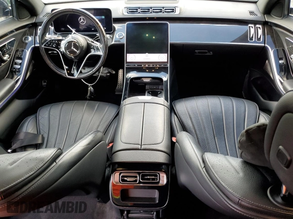 2022 Mercedes-Benz S-Class S 500 with VIN W1K6G6DB0NA148063, listed as a Copart auction lot 46621945 with 54,224 mi miles and Salvage Title. Bid and sale history available at carsss.com. Image 8.