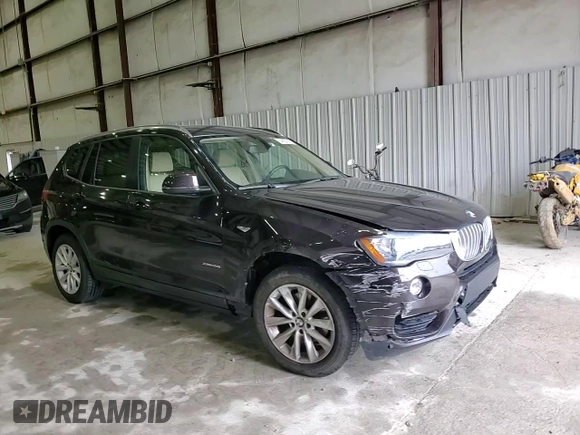 2015 BMW X3 xDrive28i with VIN 5UXWX9C5XF0D59643, listed as a Copart auction lot 54553515 with 76,729 mi miles and Salvage Title. Bid and sale history available at DreamBid. Image 14.