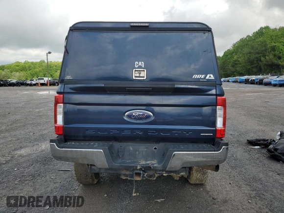 2017 Ford F-250 XLT with VIN 1FT7X2B66HEC74664, listed as a Copart auction lot 55146565 with Not provided miles and Salvage title. Bid and sale history available at DreamBid. Image 6.