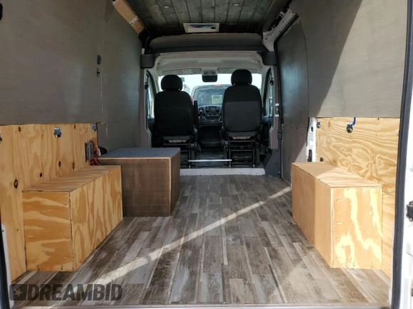 2017 Ram ProMaster Cargo with VIN 3C6TRVBG4HE538284, listed as a Copart auction lot 87117614 with 142,477 mi miles and Salvage Title. Bid and sale history available at DreamBid. Image 10.
