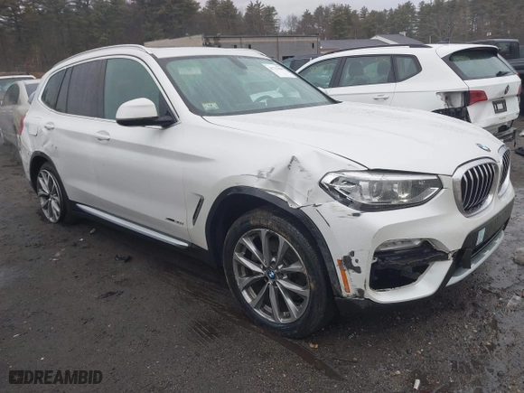 2018 BMW X3 xDrive30i with VIN 5UXTR9C5XJLC78985, listed as a IAAI auction lot 41727449 with 41,566 mi miles. Bid and sale history available at carsss.com. Image 1.