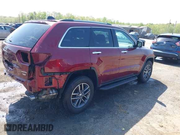 2018 Jeep Grand Cherokee Limited with VIN 1C4RJFBG9JC479827, listed as a IAAI auction lot 42002581 with 54,927 mi miles and . Bid and sale history available at DreamBid. Image 4.