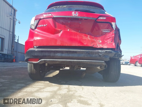 2022 Honda HR-V Sport with VIN 3CZRU6H12NM773532, listed as a IAAI auction lot 38747913 with 26,109 mi miles. Bid and sale history available at carsss.com. Image 17.