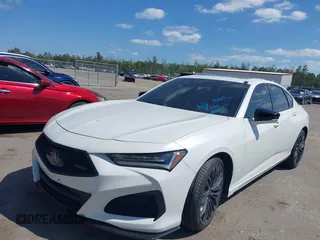 2023 Acura TLX Type S with VIN 19UUB7F00PA002221, listed as a IAAI auction lot 39101435 with 6,376 mi miles and . Bid and sale history available at carsss.com. Image 2.