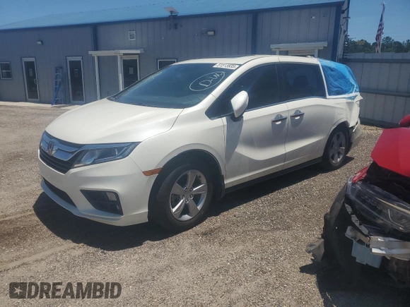 2018 Honda Odyssey EX-L z VIN 5FNRL6H78JB104144, wystawiony jako Copart lot #51513935 z przebiegiem 76 507 mil mil oraz Szkoda całkowita • Salvage title. Historia ofert i sprzedaży dostępna na DreamBid. Obrazek 1.