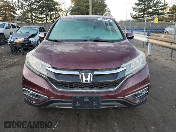 2015 Honda CR-V EX with VIN 5J6RM4H57FL001019, listed as a Copart auction lot 75494854 with Not Provided miles and Clean Title. Bid and sale history available at DreamBid. Image 5.