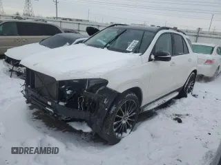 2023 Mercedes-Benz GLE 350 with VIN 4JGFB4KB6PA905675, listed as a Copart auction lot 44745755 with 47,745 mi miles and Salvage title. Bid and sale history available at DreamBid. Image 1.