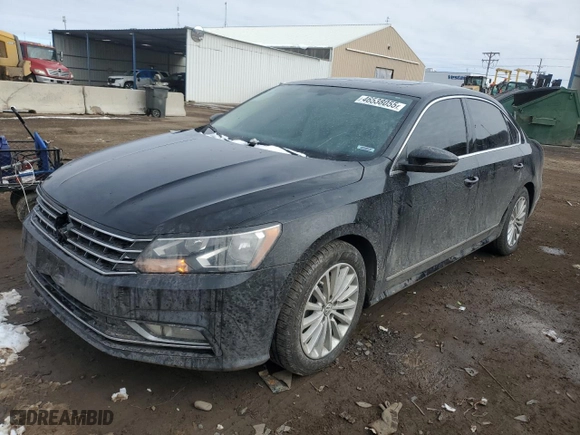 2016 Volkswagen Passat 1.8T SE w/Technology with VIN 1VWBS7A35GC050788, listed as a Copart auction lot 46538055 with 95,346 mi miles and Salvage Title. Bid and sale history available at carsss.com. Image 1.