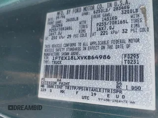 1997 Ford F-150 XL with VIN 1FTEX18LXVKB64986, listed as a IAAI auction lot 41901924 with 224,288 mi miles. Bid and sale history available at carsss.com. Image 9.
