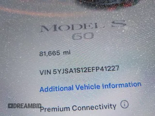 2014 Tesla Model S 60 с VIN 5YJSA1S12EFP41227, выставлен на аукционе IAAI как лот 42027457 с пробегом 81 665 миль миль и . История ставок и продаж доступна на DreamBid. Изображение 15.