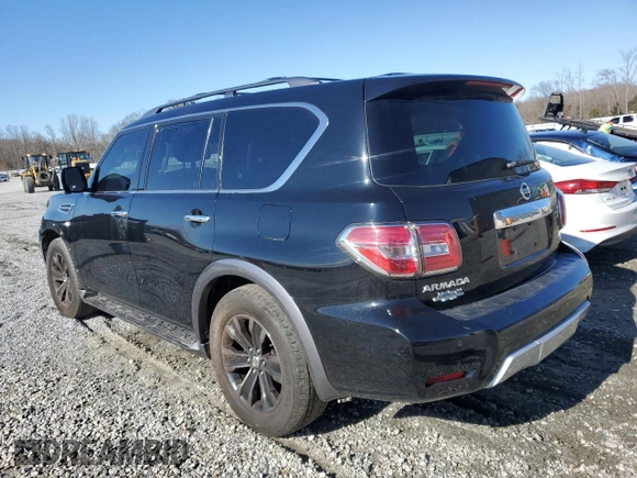 2018 Nissan Armada Platinum with VIN JN8AY2NFXJ9330252, listed as a Copart auction lot 49107385 with 125,596 mi miles and Salvage Title. Bid and sale history available at carsss.com. Image 2.