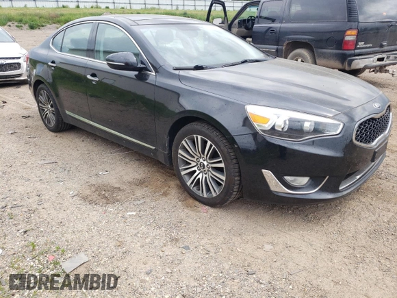 2015 Kia Cadenza Premium with VIN KNALN4D79F5172906, listed as a Copart auction lot 55806954 with 119,588 mi miles and Salvage Title. Bid and sale history available at carsss.com. Image 4.