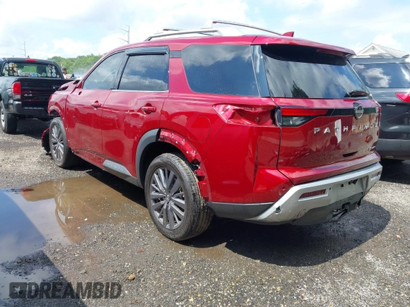 2024 Nissan Pathfinder SL with VIN 5N1DR3CD1RC211528, listed as a IAAI auction lot 42702282 with 26,589 mi miles and . Bid and sale history available at DreamBid. Image 3.