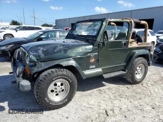 1997 Jeep Wrangler Sahara with VIN 1J4FY49S3VP528462, listed as a Copart auction lot 75415624 with 282,631 mi miles and Non Repairable. Bid and sale history available at carsss.com. Image 1.