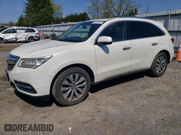 2016 Acura MDX w/Tech/Entertainment with VIN 5FRYD4H68GB006615, listed as a Copart auction lot 52557325 with 77,448 mi miles and Salvage Title. Bid and sale history available at carsss.com. Image 1.