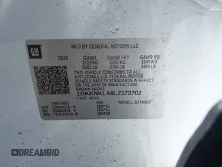 2020 GMC Acadia SLE z VIN 1GKKNKLA8LZ173702, wystawiony jako IAAI lot #41849098 z przebiegiem 68 176 mil mil oraz . Historia ofert i sprzedaży dostępna na DreamBid. Obrazek 9.