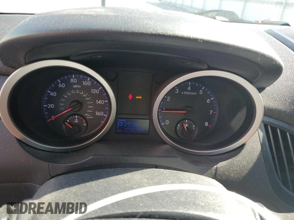 2010 Hyundai Genesis Coupe with VIN KMHHU6KH0AU035673, listed as a Copart auction lot 54561415 with 109,084 mi miles and Salvage title. Bid and sale history available at DreamBid. Image 9.