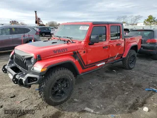 2021 Jeep Gladiator Willys with VIN 1C6HJTAG0ML577247, listed as a Copart auction lot 43350413 with 11,301 mi miles. Bid and sale history available at carsss.com. Image 1.