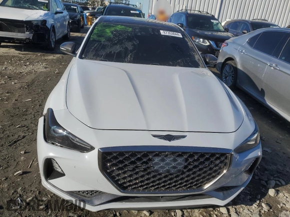 2019 Genesis G70 3.3T Advanced with VIN KMTG34LE4KU014808, listed as a Copart auction lot 87353044 with 57,050 mi miles and Salvage Title. Bid and sale history available at carsss.com. Image 5.