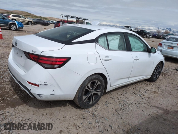 2022 Nissan Sentra SV with VIN 3N1AB8CV2NY220700, listed as a Copart auction lot 50103095 with 35,554 mi miles and Salvage Title. Bid and sale history available at DreamBid. Image 3.