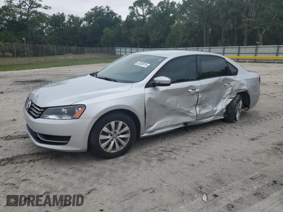 2015 Volkswagen Passat S with VIN 1VWAS7A32FC008542, listed as a Copart auction lot 52530915 with 109,330 mi miles and Salvage title. Bid and sale history available at DreamBid. Image 1.