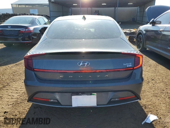 2023 Hyundai Sonata Hybrid Blue with VIN KMHL24JJ4PA057095, listed as a Copart auction lot 60839993 with 2,525 mi miles. Bid and sale history available at carsss.com. Image 6.