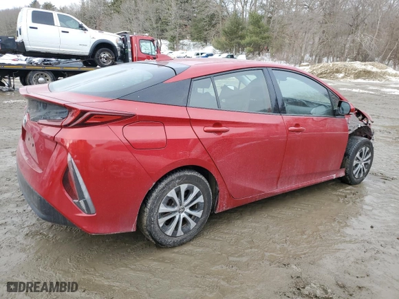 2020 Toyota Prius Prime LE with VIN JTDKARFP1L3158834, listed as a Copart auction lot 45698465 with NaN miles and Salvage Title. Bid and sale history available at carsss.com. Image 3.