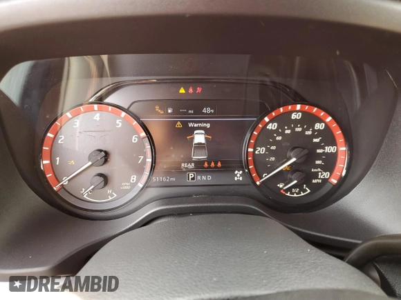 2021 Nissan Titan Pro-4X with VIN 1N6AA1ED1MN511189, listed as a Copart auction lot 46675015 with 51,162 mi miles and Non repairable. Bid and sale history available at DreamBid. Image 9.