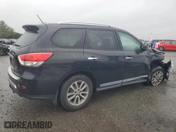 2015 Nissan Pathfinder SL with VIN 5N1AR2MM0FC632664, listed as a Copart auction lot 57969765 with 72,975 mi miles and Salvage title. Bid and sale history available at DreamBid. Image 3.