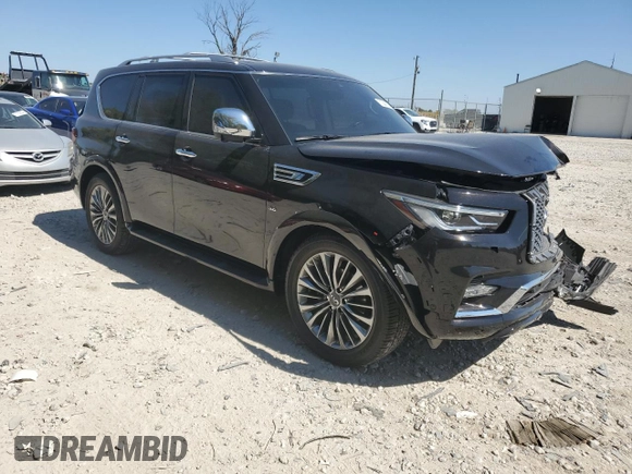 2018 Infiniti QX80 with VIN JN8AZ2NE9J9192420, listed as a Copart auction lot 71944594 with 74,376 mi miles and Salvage Title. Bid and sale history available at carsss.com. Image 4.