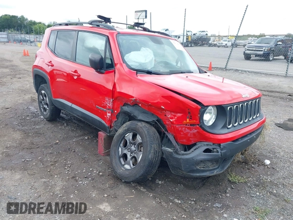 2016 Jeep Renegade Sport with VIN ZACCJAAT3GPE37763, listed as a IAAI auction lot 39932800 with 135,820 mi miles and . Bid and sale history available at carsss.com. Image 6.
