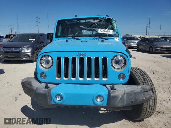 2018 Jeep Wrangler JK Unlimited Sahara with VIN 1C4BJWEG0JL899909, listed as a Copart auction lot 73563804 with 95,244 mi miles and Salvage Title. Bid and sale history available at carsss.com. Image 5.