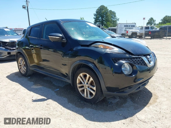 2015 Nissan Juke S with VIN JN8AF5MR5FT508159, listed as a IAAI auction lot 41977609 with 119,915 mi miles. Bid and sale history available at carsss.com. Image 1.