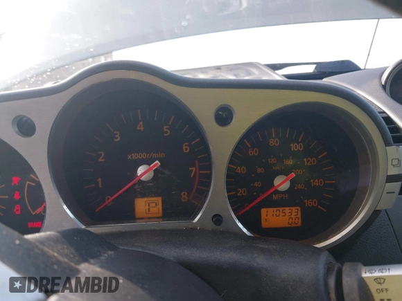 2003 Nissan 350Z Touring with VIN JN1AZ34E63T017795, listed as a IAAI auction lot 42044606 with 110,533 mi miles. Bid and sale history available at carsss.com. Image 7.