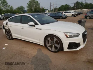 2021 Audi A5 Sportback S line Premium Plus with VIN WAUFACF59MA019381, listed as a Copart auction lot 55093693 with 18,759 mi miles. Bid and sale history available at carsss.com. Image 4.